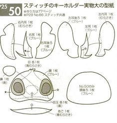 the instructions for how to make an animal's head and neck with different shapes