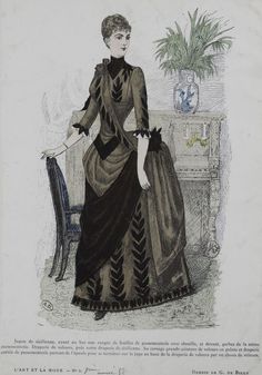 Bustle Dress, Antique Fashion, Gilded Age, European History