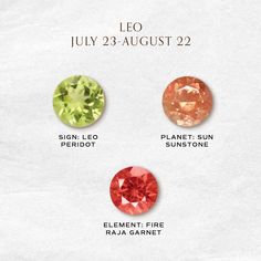 Introducing the Leo birth chart fringe necklace. This emblematic necklace showcases Leo sign gemstones that represent the energy of this zodiac sign for those born July 23-August 22. Leo gemstone is Mesa Verde Peridot, the ruling planet is Sun represented by Sunstone, and the element is Fire represented by Raja Garnet. Stones are ethically sourced and hand picked for color and quality. Our top grade zodiac gemstones measure .10cts, and the necklace has a total carat weight of .30cts. The chain i Leo Ring Zodiac Signs, Orions Belt Constellation, Leo Planet, Zodiac Gemstones, Leo Ring, Leo Energy, Orion's Belt, Leo Sun, Beautiful Stars