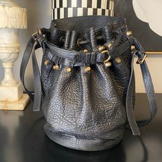 Alexander Wang Diego Bag In Black Pebble Leather With Antique Gold Hardware. I’m Good Condition, Some Minor Signs Of Wear At The Bottom Of The Bag (See Pic) And A Tear On The Small Interior Pocket Corner (See Pic). Authentic, Also Have Dust Bag. 8"W X 12"H X 8"D. 5 ½" Strap Drop; 13" - 20" Shoulder Strap Drop. Alexander Wang Rocco Bag Outfit, Alexander Wang Sparkle Bag, Leather Shoulder Bag With Gunmetal Hardware For On-the-go, Alexander Wang Denim, Alexander Wang Bag, Alexander Wang Bag Crystal, Black Pebbles, Gold Hardware, Pebbled Leather