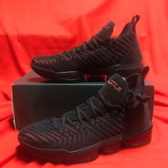 Lebron 16 ‘Fresh Bred’ Size 13. I’ve Seen These Sell For Anywhere Between Retail And $1,000.00 In This Size. Not Sure What Drives That But They’re Sick And I’ve Never Worn Or Even Tried Them On. The Red Zoom Air Looks Amazing And The Signature Detail On The Tongue Along With The Eyes On The Back Make This Shoe A Lot Different Than Most Others In This Market Segment. Luxury Nike Sneakers For Sports, Leather Lace-up Basketball Shoes With Vulcanized Sole, Black Custom Basketball Sneakers With Branded Insole, Luxury Black High-top Basketball Shoes, Fade-resistant Black Mesh Basketball Shoes, Lebron 13 Ambassador, Lebron 19 Shoes, Black Fade-resistant Mesh Basketball Shoes, Lebron 16