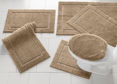 These beautifulsoft rugs feature a lowered inner border for texture and contrastChoose from multiple sizes to fit all of your bathroom needs or combine them for a great-looking colorfulcohesive bathroom that's soft on the toesWe love the matching rugscontour mat for under the toilet and lid cover that make everything cozy when put togetherPolyesterlatex backing Machine wash Imported Sizes20W x 34L20W x 60L24W x 40L30W x 50L, 20x24Contour, 21x17Lid. Bathroom Needs, Soft Rugs, Liberty Blue, Platinum Credit Card, Thermal Sweater, Linen Cabinet, Flat Dress Shoes, Bath Mat Rug