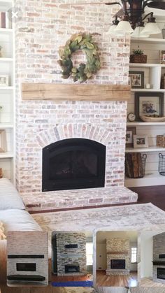 a living room filled with furniture and a fire place