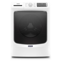 the front load washer is shown in white