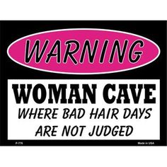 Features:DesignWomanCaveBadHairDaysHighglossmetalparkingsign.Madeofthehighestqualityaluminumforaweatherresistantfinish.Itislightweight&durable.Predrilledholesforquickandeasymounting.Addaribbon,wireorstringtoinstantlypersonalizeyoursign.Individuallyshrinkwrapped.Size9x12in. Women Cave, Vintage Cartoons, Parking Sign, Woman Cave, Cartoon Wall, Parking Signs, Wall Crosses, Vintage Cartoon, Wine Cooler