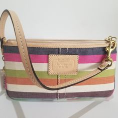 Brand New With Tags From Coach. Classic Wristlet. Coach Pink Wristlet For Everyday Use, Coach Red Wristlet With Wrist Strap, Multicolor Coach Wristlet For Travel, Red Coach Wristlet For Daily Use, Coach Multicolor Wristlet For Everyday, Multicolor Coach Wristlet For Daily Use, Coach Multicolor Wristlet For Travel, Coach Multicolor Travel Wristlet, Coach Multicolor Pouch Wristlet