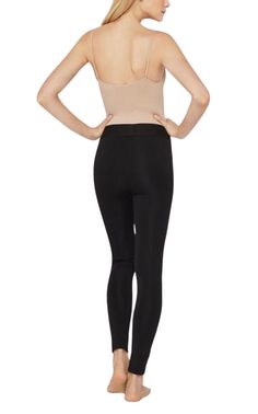 Designed for a figure-sculpting fit, the Mason Legging is crafted from non-pilling stretch ponte. The wide waistband lends exceptional comfort and ease to these endlessly versatile leggings. Pull-on79% rayon, 15% nylon, 6% spandex ponteHand washMeasures approximately 29.5" at inseam.Classic fit.Color: black Compression Elastane Pants, High Stretch Elastane Leggings With Elastic Waistband, Compression Leggings With Contoured Waistband, High-waisted Stretch Leggings With Wide Waistband, Stretch High-waisted Leggings With Wide Waistband, Sleek Compression Elastane Bottoms, Sleek High Stretch Bottoms For Pilates, Tight Elastane Pants With Contoured Waistband, High Rise High Stretch Leggings