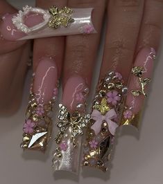 Quinceanera Nails, Polygel Nail, Pink Ombre Nails, Ombre Acrylic Nails, Basic Nails, Pretty Gel Nails