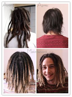 Avant et après / before and after / la pose des extensions des vrais cheveux, real hair dreadlocks extensions. By Lisah dreads expert Dreads Before And After, Dreadlock Maintenance, Rasta Hair, Dreadlocks Men, Dread Hairstyles For Men, Hair Dreadlocks, Mens Dreads, Dreadlocks Extensions, Long Dreads