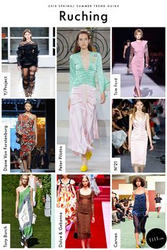 Ruching Fashion Theory, English Project, Spring Lookbook, Fashion Elements, Trend Analysis