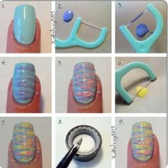 Sugar Nails, Design Techniques, Painted Nail Art, Best Nail Art Designs, Diy Nail Designs, Diy Nail Art, Nail Polish Designs, Simple Nail Designs, Nail Art Hacks