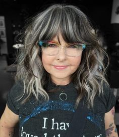 Dark Hair with Chunky Silver Balayage Gray Balayage, Transition To Gray Hair, Permanent Hair Dye, Grey Hair Color