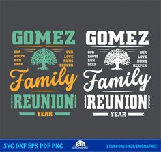 some type of family reunion t - shirt design