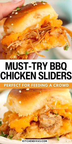 These BBQ chicken sliders are the ultimate crowd-pleaser! Juicy shredded BBQ chicken, gooey melted cheese, and soft slider buns come together in this recipe that’s super easy to make. Perfect for feeding a crowd at parties, game days, or family gatherings, these sliders are as simple as they are delicious. Ready in no time, they’re guaranteed to be a hit! Simple Sliders Recipes, Bbq Chicken Sliders, Shredded Bbq Chicken, Air Fryer Fried Chicken, Chicken Slow Cooker, Turkey Pot, Turkey Pot Pie, Chicken Sliders, Poultry Dishes