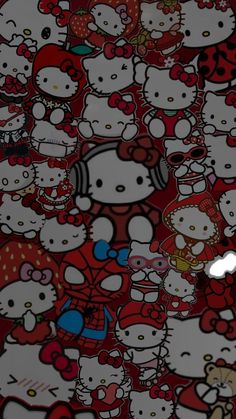 an image of hello kitty wallpaper on the back of a cell phone