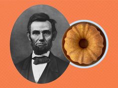 an image of abraham lincoln and a donut