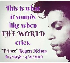 a man with his eyes closed and the words prince roger nelson in purple on it