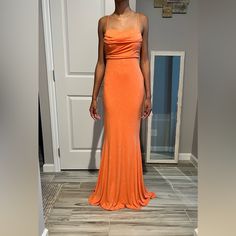 Brand New No Alterations Never Worn Turquoise Prom Dresses, Glitter Prom Dress, Windsor Dresses Prom, Dresses Orange, Light Blue Prom Dress, Green Silk Dresses, Gold Gown, Spaghetti Strap Prom Dress, Orange Glitter