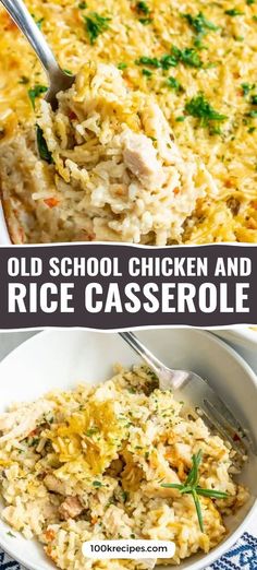 an old school chicken and rice casserole recipe