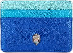 Luxury Blue Rfid Blocking Wallet, Luxury Blue Wallet With Rfid Blocking, Blue Rectangular Card Holder With Interior Slots, Blue Rectangular Card Holder For Formal Occasions, Blue Rectangular Rfid Blocking Card Holder, Blue Rectangular Card Holder With Rfid Blocking, Kurt Geiger, Card Holder Wallet, London Blue