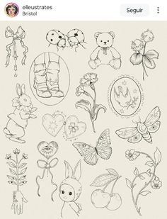 an image of some cute drawings on paper