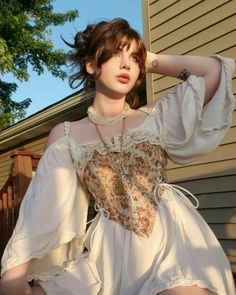 Fairy Ren Faire Outfits, Fest Outfits, Van Gogh Sunflowers, Vestidos Vintage, Clothing Inspiration, 인물 사진, Really Cute Outfits, Fantasy Clothing