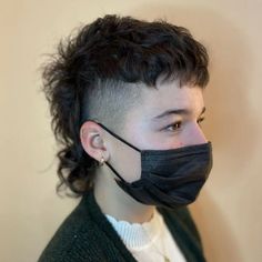 Shaved Side Mullet Men, Mullet Haircuts, Hair Tattoo Designs, Gender Euphoria, Shaved Hairstyles, Short Mullet, Mohawk Mullet