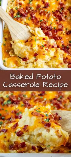 baked potato casserole recipe with bacon and cheese