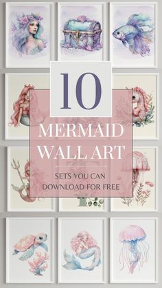 the top ten mermaid wall art sets you can use for free