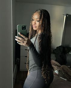 Style For Natural Hair, Boho Knotless Braids, Boho Knotless, Box Braids Hairstyles For Black Women, Cute Box Braids Hairstyles, Protective Hairstyles Braids, Protective Style, Pretty Braided Hairstyles, Human Braiding Hair