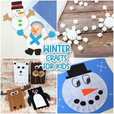 winter crafts for kids to make with marshmallows