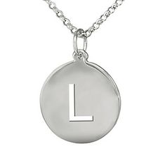 Cut out a little time for showing off your personal style with this initialed necklace. Silver Monogram Charm Necklace With Initial Pendant, Silver Monogram Initial Pendant Charm Necklace, Silver Monogram Initial Necklace For Everyday, Sterling Silver Initial Pendant Necklace With Cable Chain, Sterling Silver Pendant Initial Necklace With Cable Chain, Sterling Silver Initial Necklace With Cable Chain, Sterling Silver Monogram Initial Pendant Charm Necklace, Silver Initial Necklace With Cable Chain As Gift, Silver Charm Necklaces With Initials