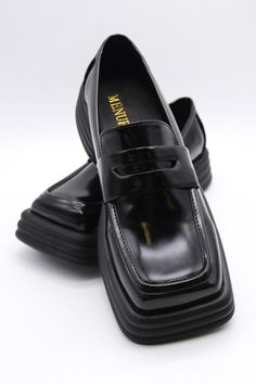 Squared Toe Chunky Loafers This product has been hand-picked by Storets' stylists. Black Square Toe Platform Loafers, Chunky Loafers, Hand Picked, White And Black, Latest Trends, Loafers, Square, On Instagram, Black