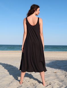 Style – The Utility tank is a basic scoop neckline in front and back that is highly functional. Shape – The Wanderer shape opens at the armpit into a full-bodied, flowy A-line design. Size – Order based on your BUST measurement Fabric Shown – Light Hemp/Organic Cotton Knit Color Shown – Midnight + Red Summer Stretch Midi Dress With Scoop Neck, Summer Stretch Maxi Dress With Scoop Neck, Stretch Scoop Neck Summer Maxi Dress, Summer Scoop Neck Stretch Maxi Dress, Scoop Neck Stretch Sleeveless Summer Dress, Summer Scoop Neck Solid Dress, Casual Summer Maxi Dress With Scoop Neck, Summer Scoop Neck Dress, Casual Flowy Scoop Neck Dresses