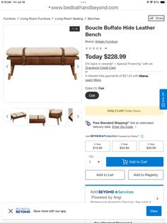 the furniture is on sale for $ 2, 699 at bed bath and beyond