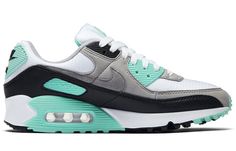 Nike Womens WMNS Air Max 90 Turquoise CD0490-104 Womens Air Max 90, Tiffany Blue Nike, Blue Nike Air, Air Mac, Air Max 90 Women, Vapour Max Nike, Shoes Wallpaper, Nike Sacai, Air Shoes