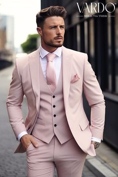 >>ORIGINAL ARTWORK AND CONTENT, PLEASE DO NOT COPY<< Men Suits, Suits For Man, Modern Light Pink Three Piece Suit - Wedding, Prom, and Special Occasions, Formal Attire, Formal piece Wedding Suit, Double Breasted, Formal Fashion Slim Fit Suit. Elevate your style with this stunning light pink three-piece suit for men. Perfect for weddings, proms, and special occasions, this suit is designed to make you stand out in the crowd. Crafted with precision and attention to detail, it exudes sophistication and charm. 👔 Key Features: High-quality material for all-day comfort. Exquisite tailoring for a perfect fit. Three-piece ensemble includes a jacket, vest, and trousers. Versatile design suitable for various formal events. This light pink suit is not just an outfit; it's a statement. Its soft, past Light Pink Suit Men Wedding, Pink Groomsmen Suits, Pink Tuxedo Men, Light Pink Suit Men, Pink Groomsmen Attire, Pink Groom Suit, Three Piece Suit Wedding, Pink Suit Men, Best Wedding Suits For Men