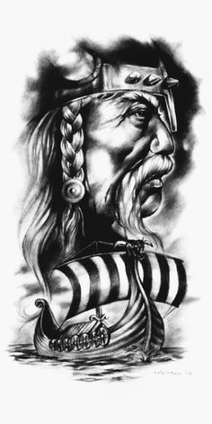 a black and white drawing of a pirate