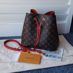 Reposhing This Item I Purchased From @Amn2017. Loved It, But Ready To Rotate For Something New. Questions? Leave A Comment Below! Louis Vuitton Handbags Neo Noe, Néonoé Mm, Poppy Color, Red Poppies, Red Gold, Louis Vuitton Monogram, Louis Vuitton Bag, Poppies, Bag Lady