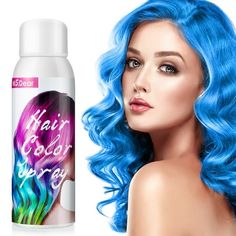 Turn your boring hairstyle into an attractive color that will attract anyone around you! Use this Quick Spray Party Hair Color and style your hair with the color of your choice! Fast and safe hair development Spray-ON your hair Instantly with BOLD Colors! It comes in an easy spray bottle for easy application. Spray on this instant hair color dye and achieve a colorful vibrant hair! Save money between beauty salon visits Hair Color Wax is a non-permanent hair spray but lasts for days. No need to Crazy Hair Day Christmas, Temporary Hair Color Spray, Hair Color Spray, Dyed Hair Blue, Spray Hair, Temporary Hair Dye, Diy Hair Color, Bold Hair Color, Halloween Accessories Hair