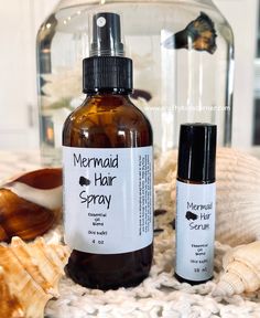 MERMAID HAIR SPRAY WITH ESSENTIAL OILS **SHIPS FREE WITH $35 ORDER** Hello and welcome to my shop! Mermaid Hair is homemade in small batches by me, a certified Aromatherapist, using only 100% all-natural products, and pure organic essential oils. I personally use all my products and love them! Every product has been tried and proven with family and friends with great results! I strive to bring authentic and natural products that are free from preservatives, artificial colors or fragrances, or an Mermaid Hair Essential Oils, Mermaid Hair Spray, Hair Essential Oils, Help Hair Grow Faster, Full Thick Hair, Hair Conditioning, Help Hair Grow, Clary Sage Essential Oil, Ylang Ylang Essential Oil