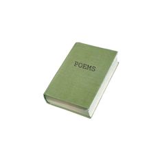 a green book with the words poemms written on it