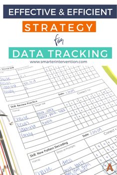 an effective and efficient strategy for data tracking