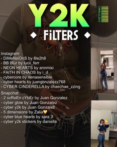 the poster for y2k filters shows two women in jeans