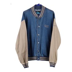 Vintageblue Tri-Mountain Varsity Jacket - mens x-large Varsity Jacket Fits, Style Varsity Jacket, Good Style, Jacket Fits, Cardigan Coat, Active Wear Tops, Blue Fabric, Board Shorts, Fabric Cotton