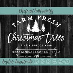 farm fresh christmas trees font and numbers