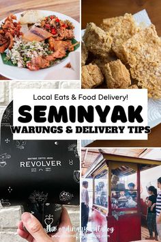 several different pictures including food and drink with the words semyak warnings and delivery tips