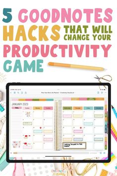 5 GoodNotes Hacks That Will Change Your Productivity Game Goodnotes Hacks, Learning Template, Life Planner Organization, Ipad Hacks, Planner Tips, Daily Planner Pages, Work Planner, Student Planner