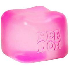 a pink soap bar with the word boo on it