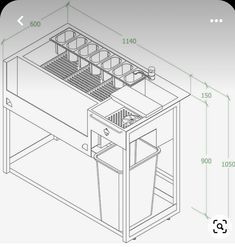 the diagram shows an open drawer with several compartments